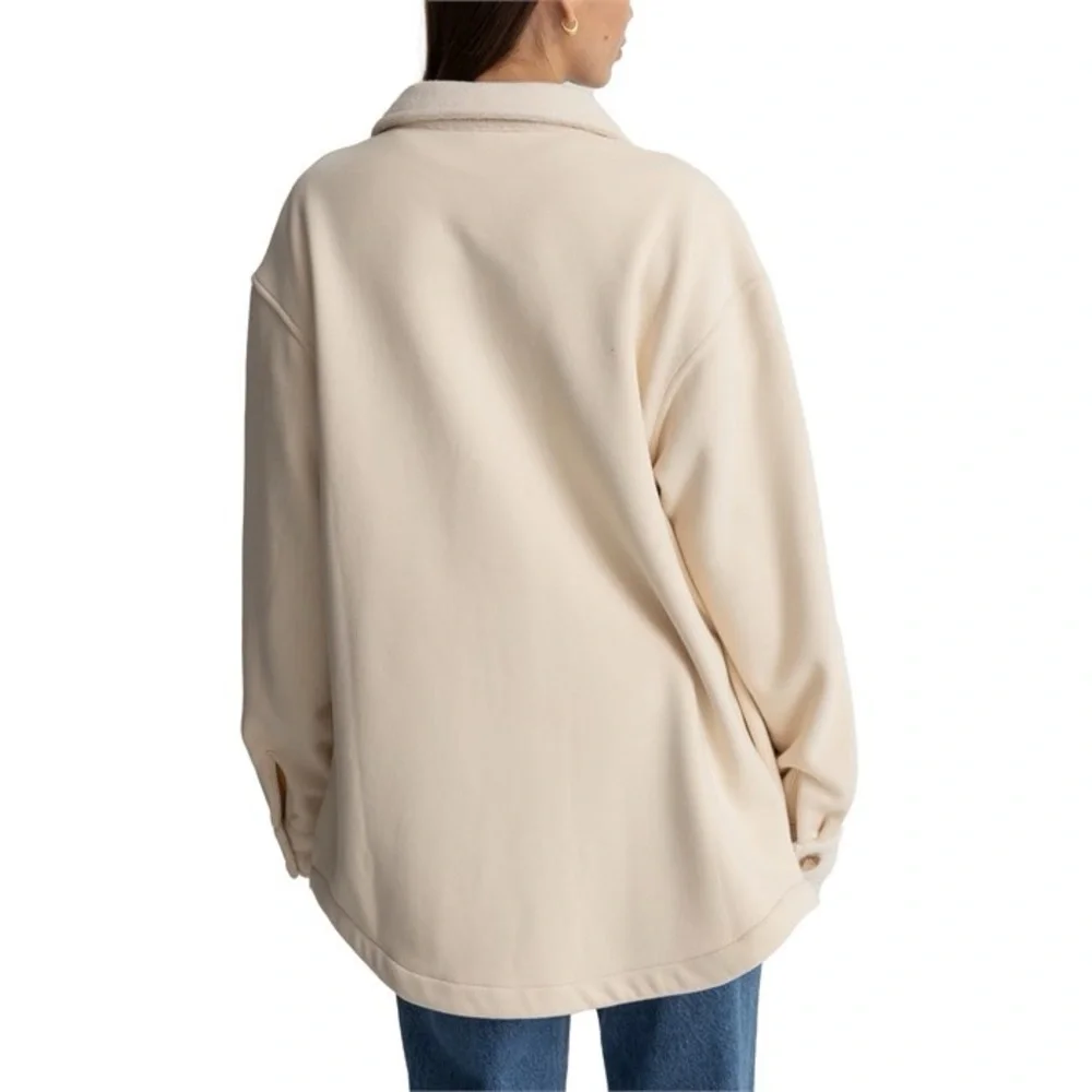 Rhythm. Reverse Fleece Shacket - Picture 3 of 10